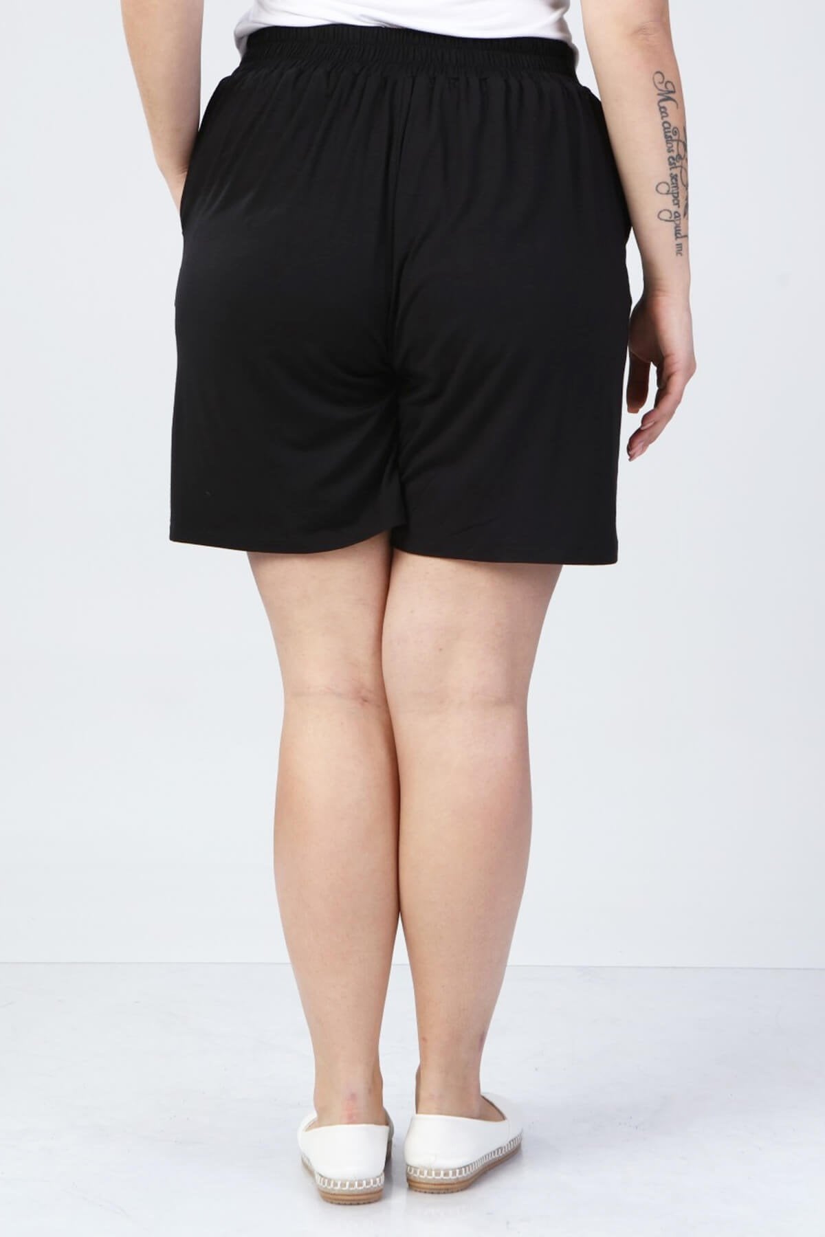 Beli Lastikli Cepli Penye Şort
