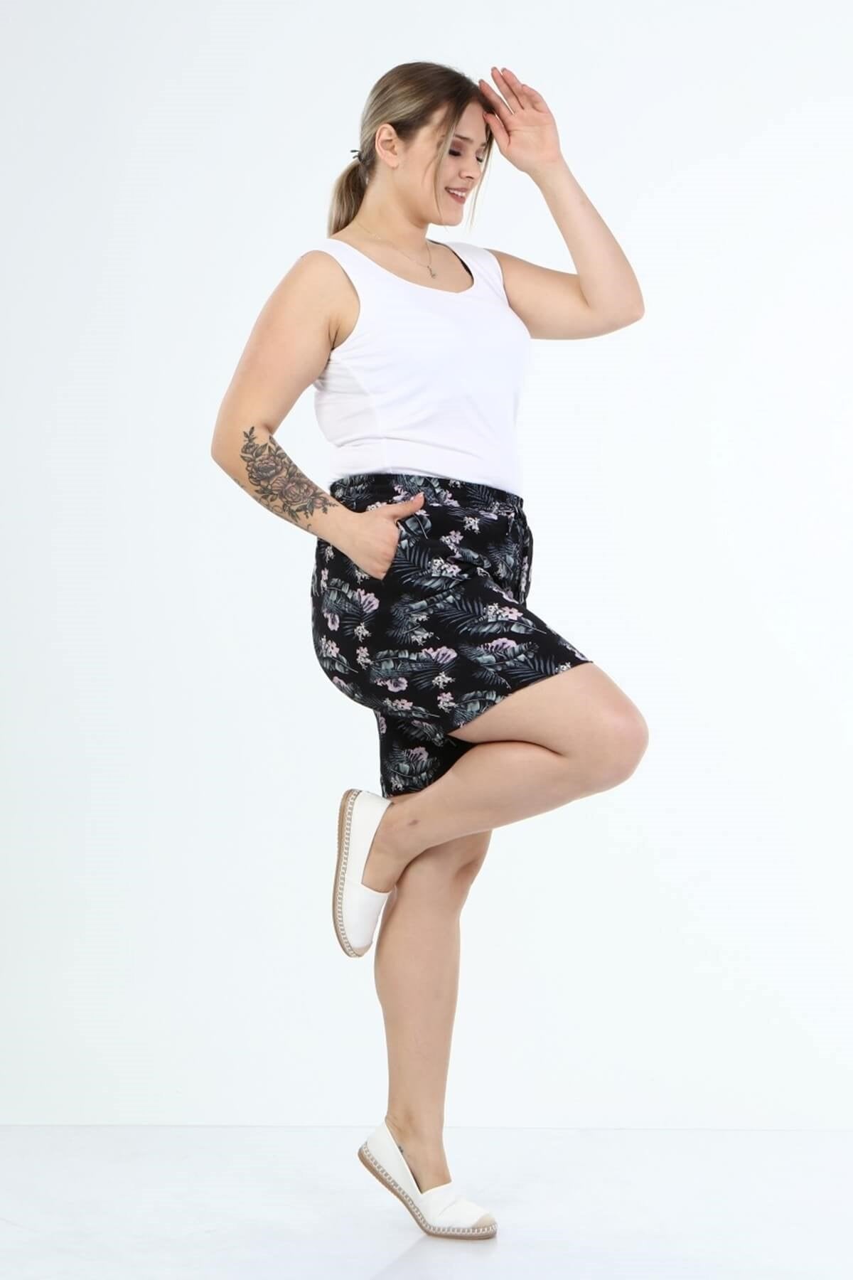 Beli Lastikli Cepli Şort