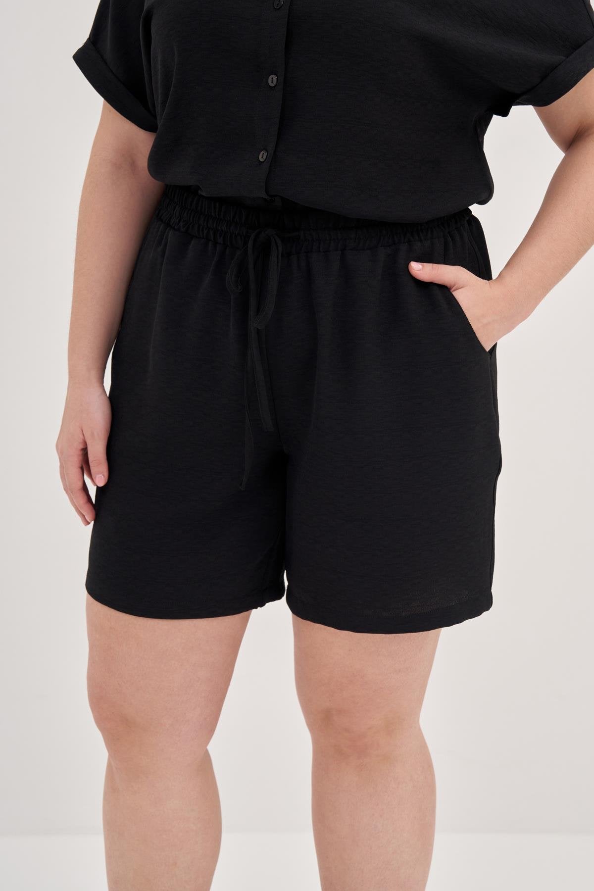 Beli Lastikli Cepli Şort