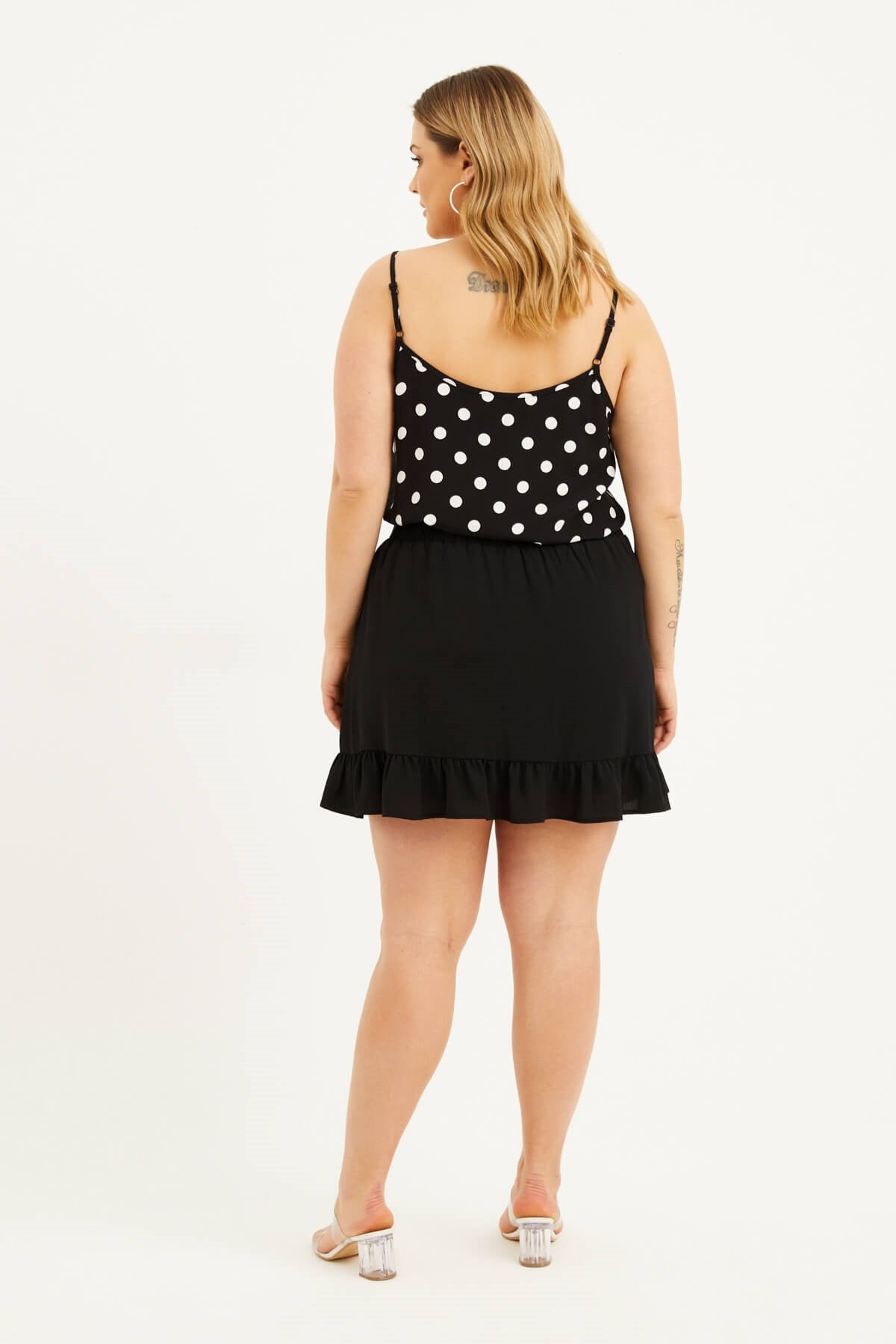 Beli Lastikli Fırfırlı Şort Etek