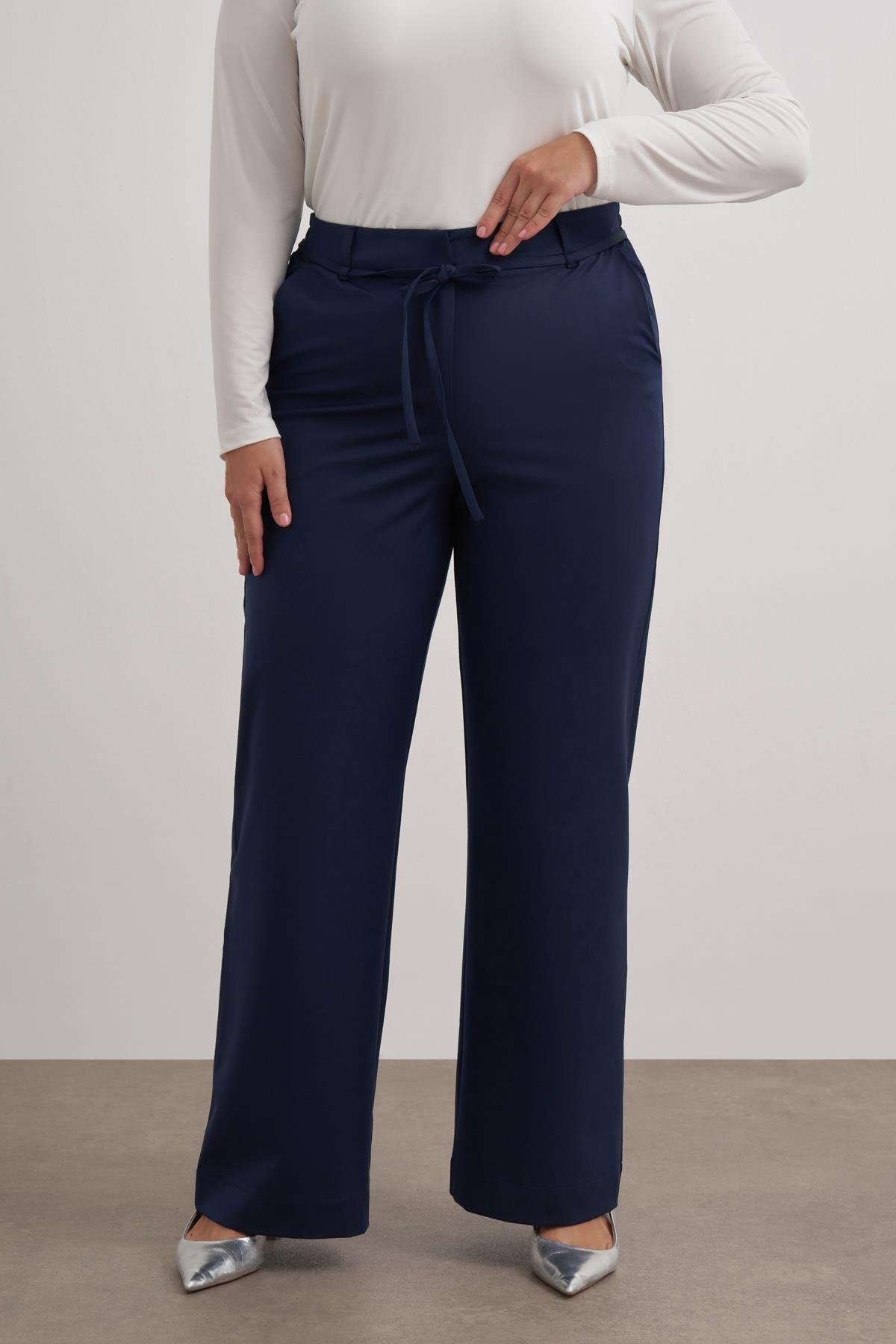 Beli Lastikli Geniş Paça Pantolon