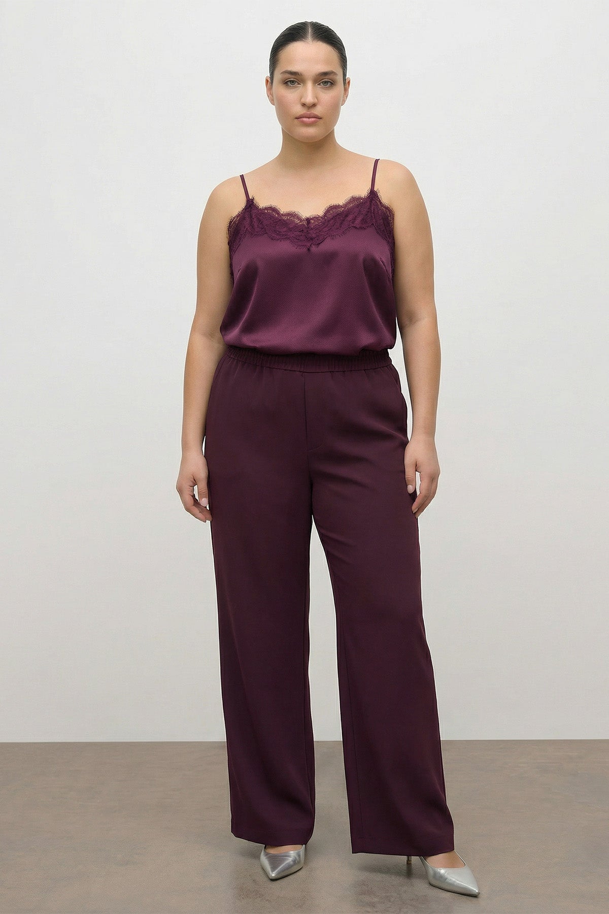 Beli Lastikli Geniş Paça Pantolon