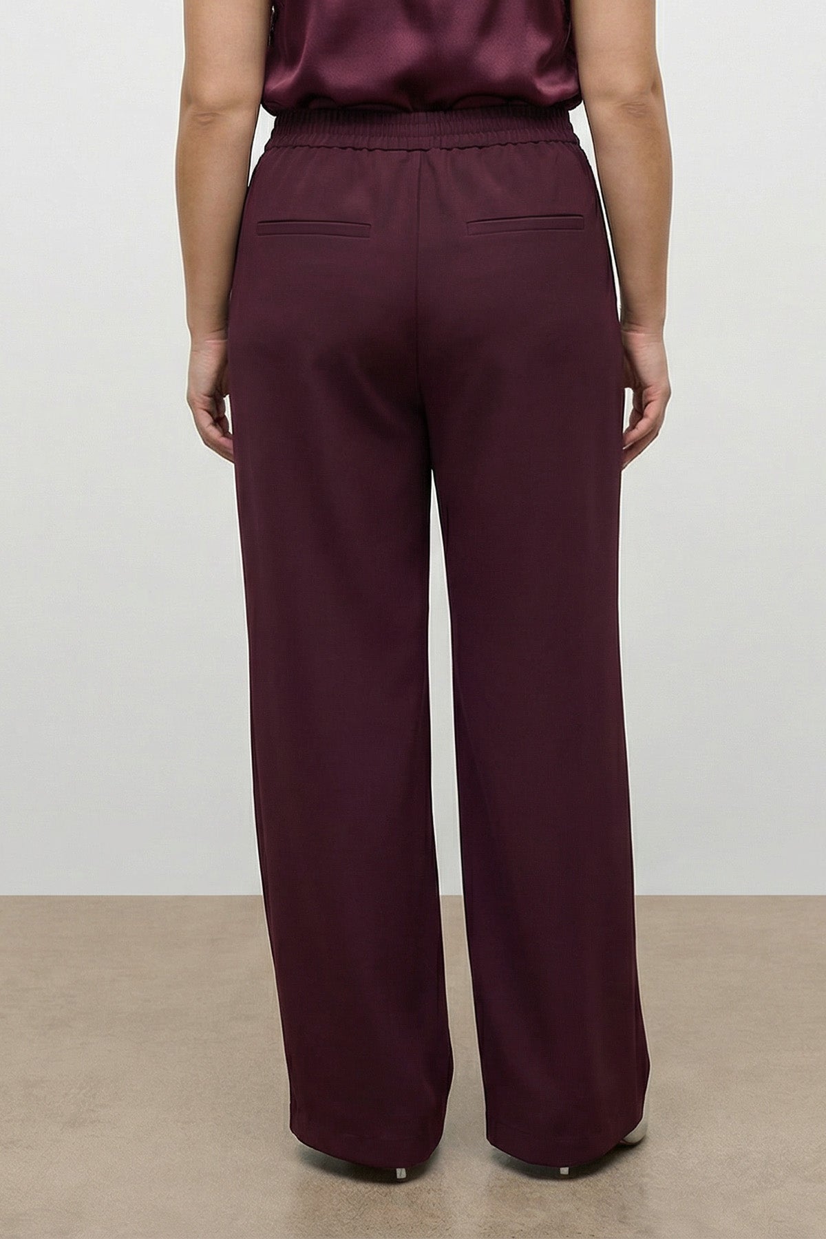 Beli Lastikli Geniş Paça Pantolon