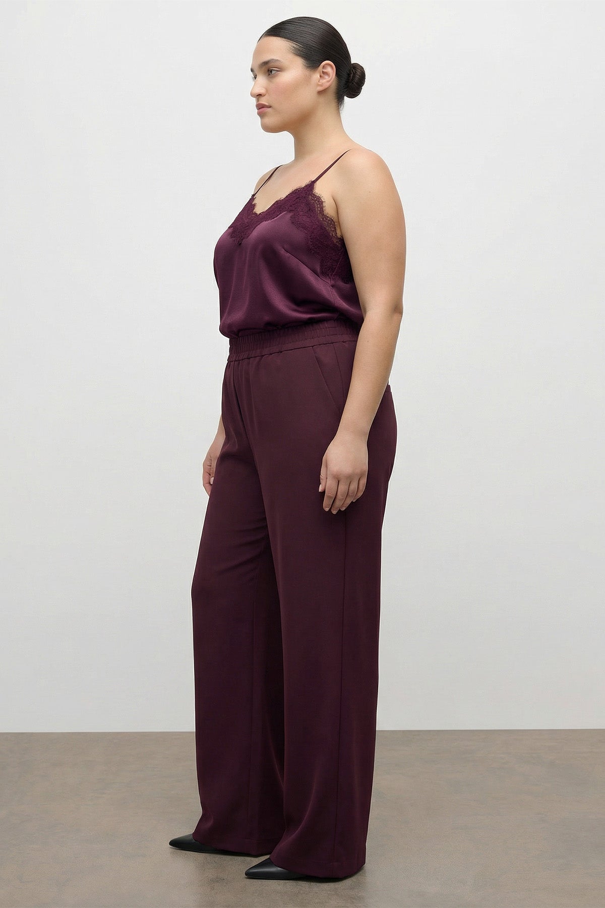 Beli Lastikli Geniş Paça Pantolon