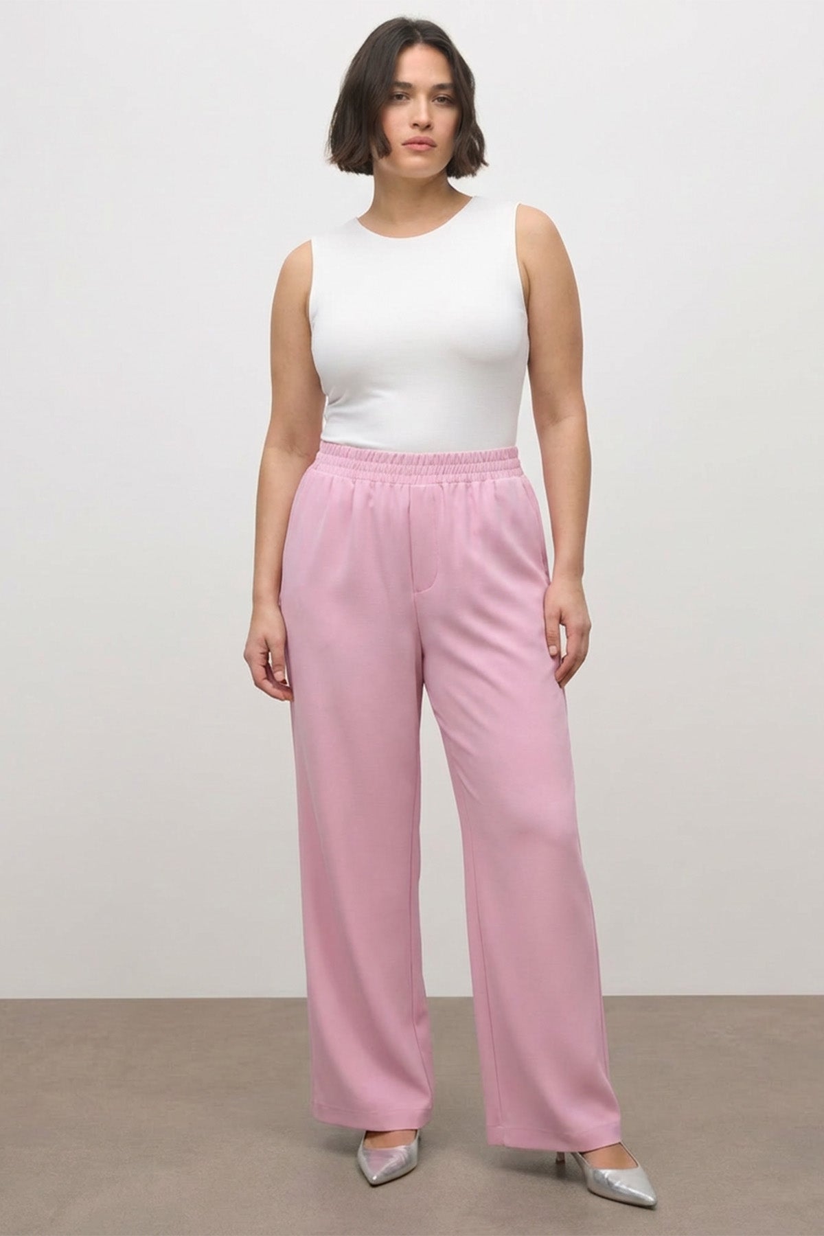 Beli Lastikli Geniş Paça Pantolon