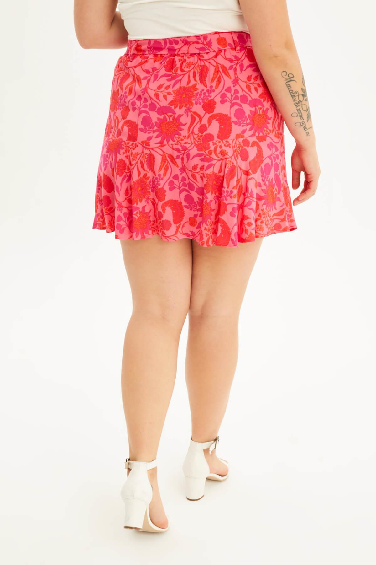 Beli Lastikli Kuşaklı Şort Etek