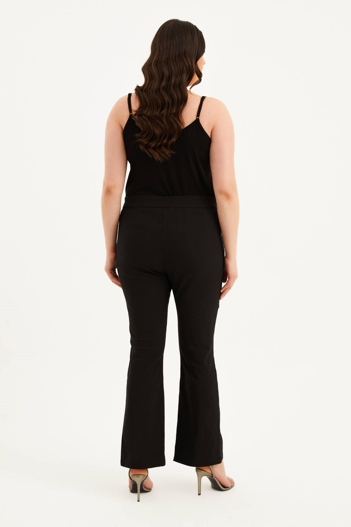 Beli Lastikli Önü Yırtmaçlı Pantolon