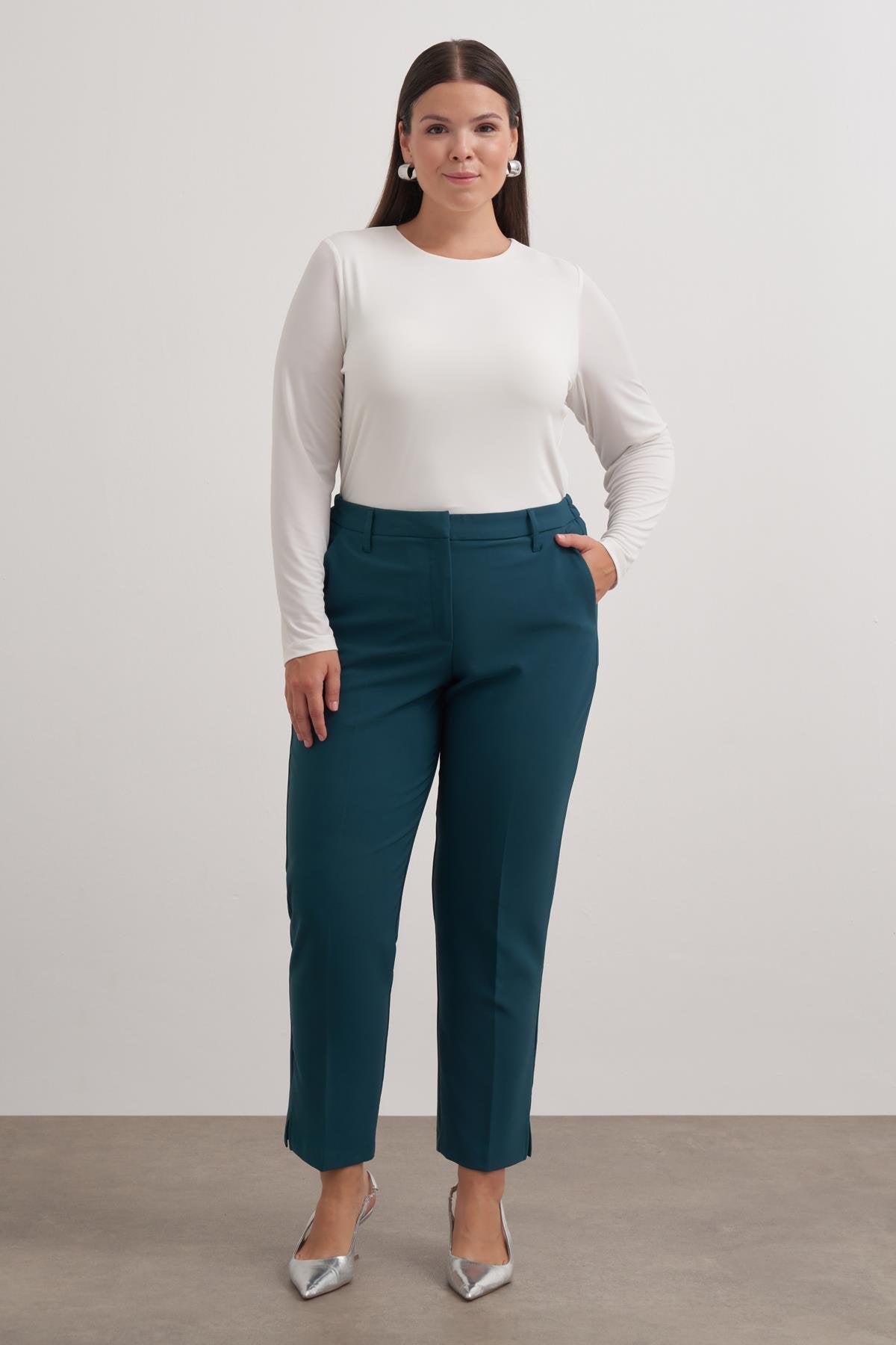 Cepli Yüksek Bel Pantolon