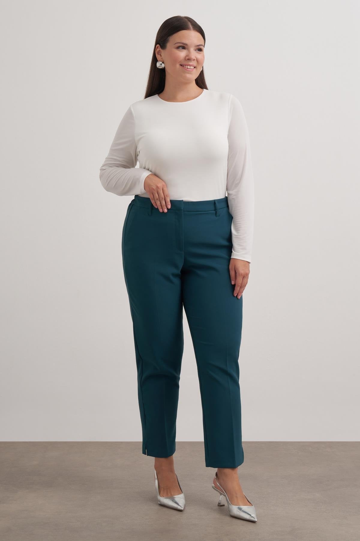 Cepli Yüksek Bel Pantolon