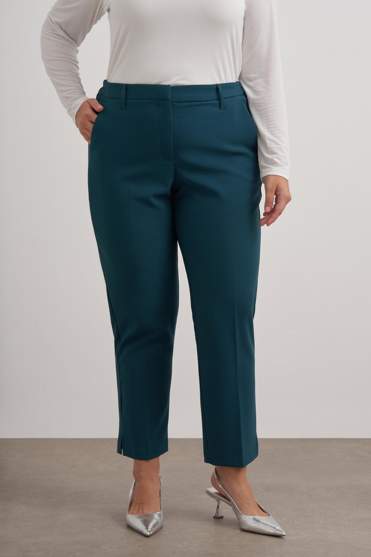 Cepli Yüksek Bel Pantolon