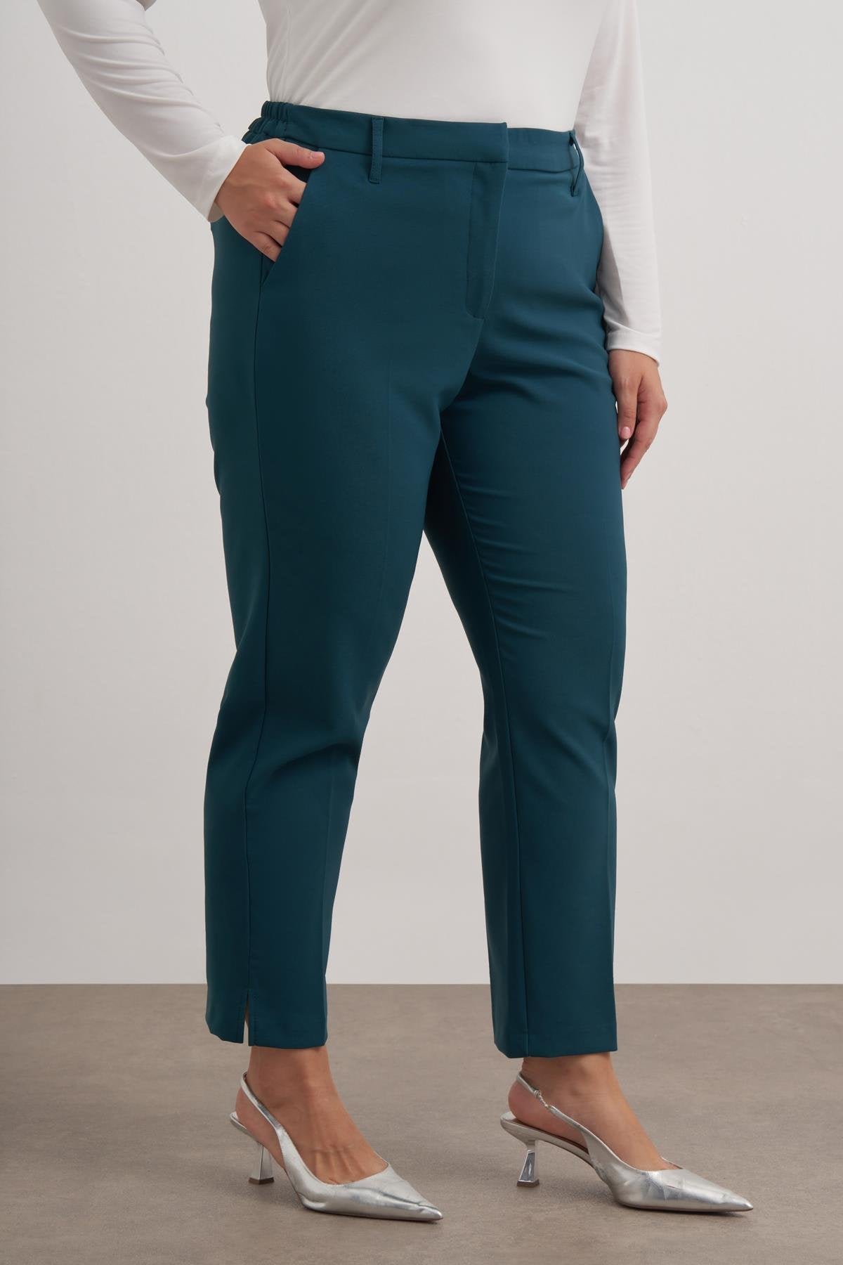 Cepli Yüksek Bel Pantolon