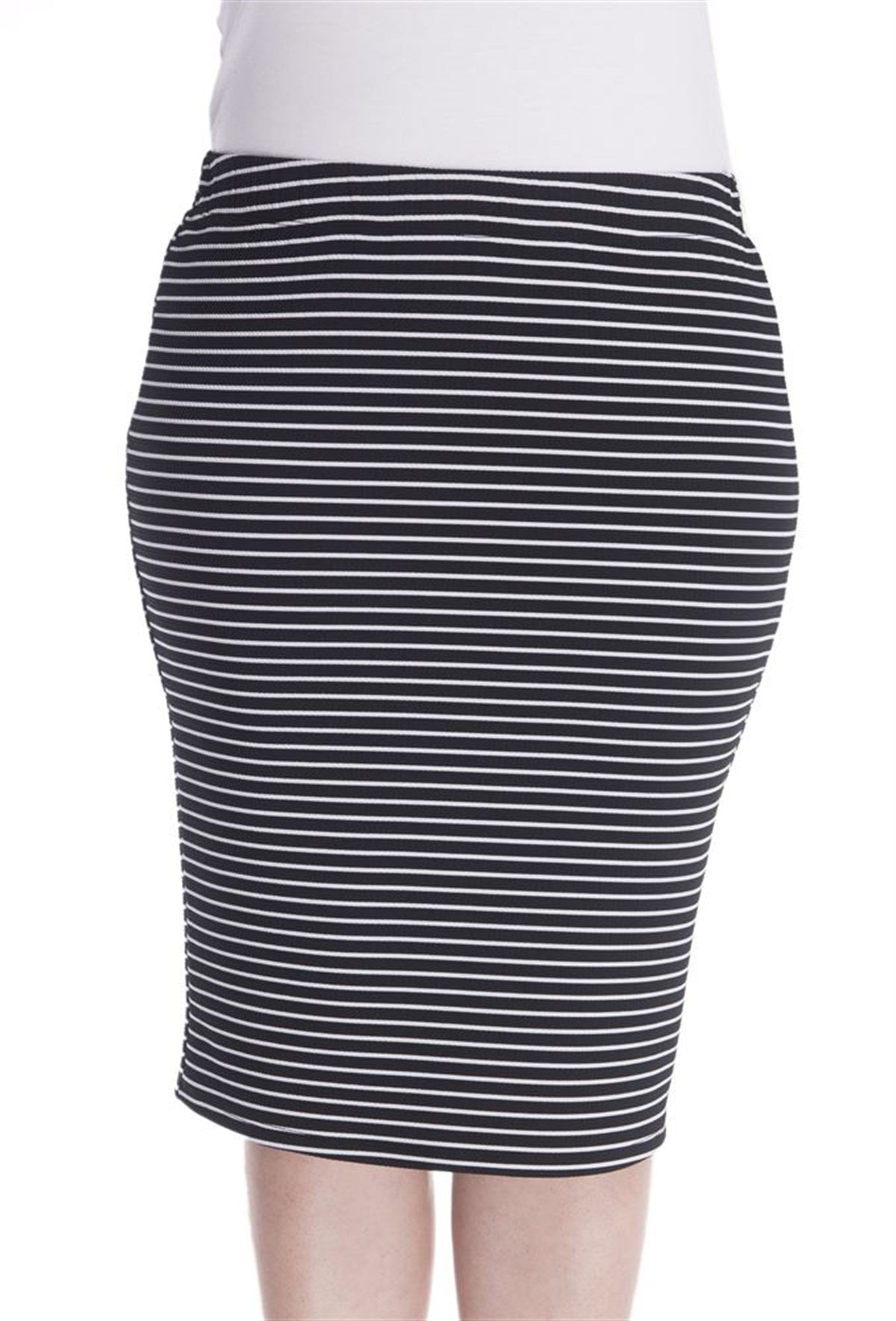 Çizgili Örme Etek