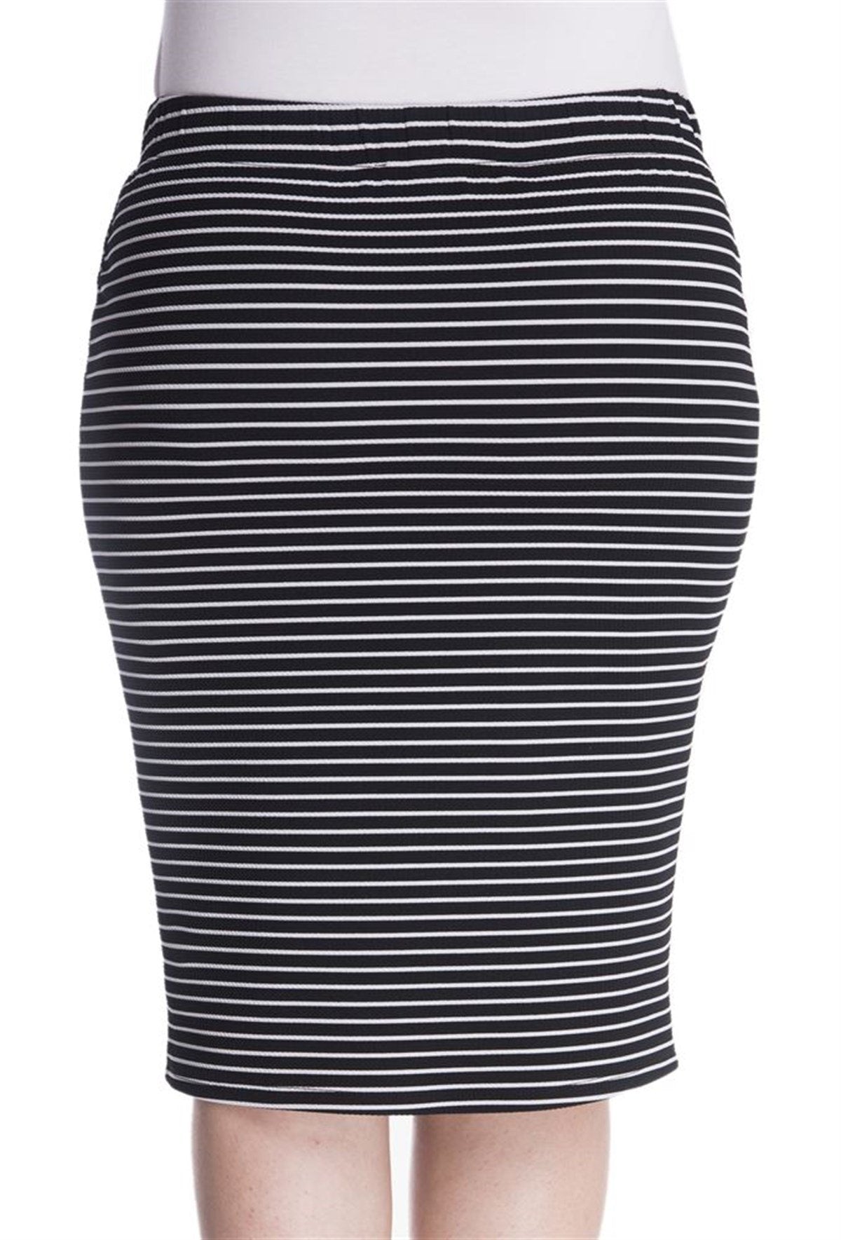 Çizgili Örme Etek