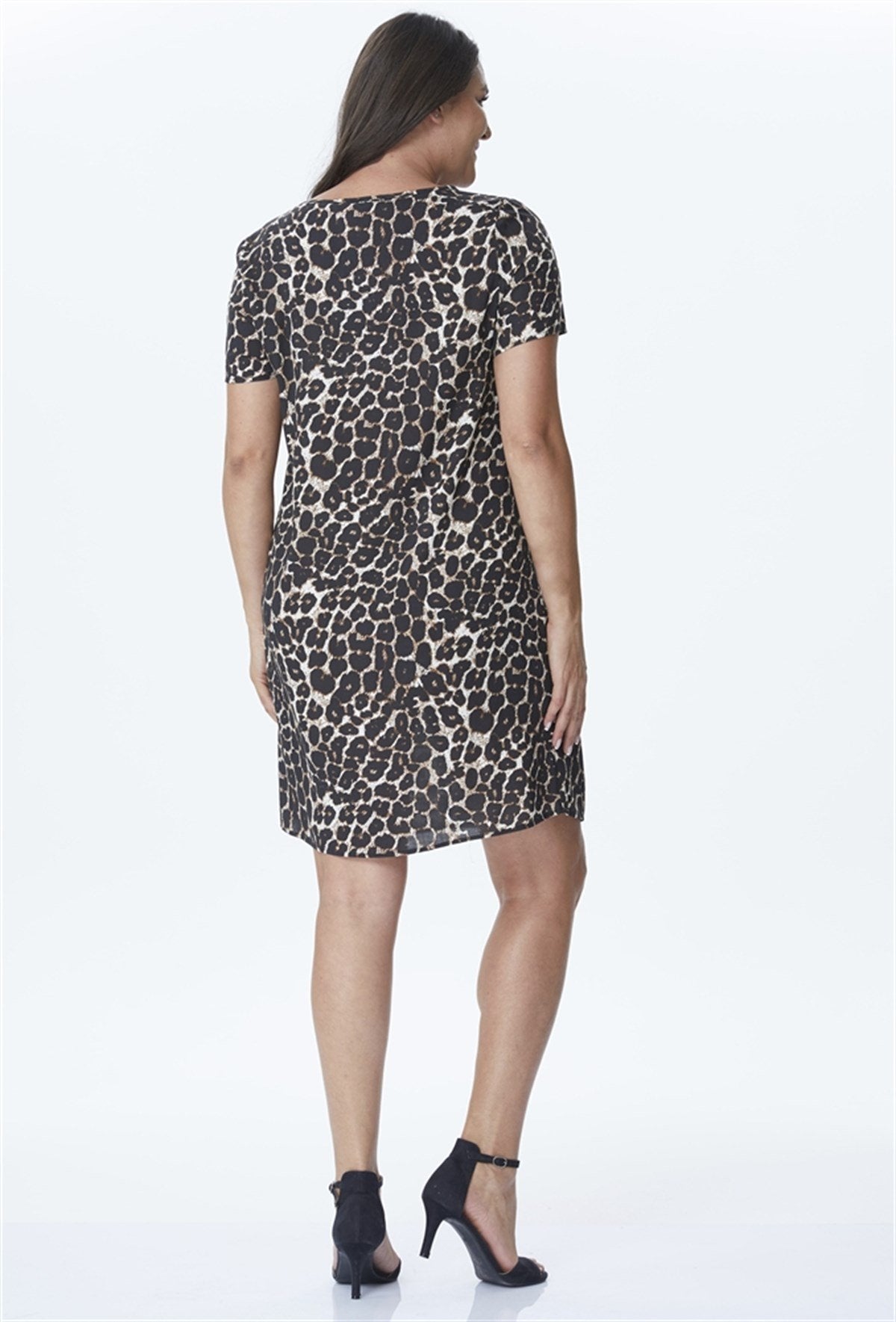 Dantel Detaylı Düz Kesim Elbise