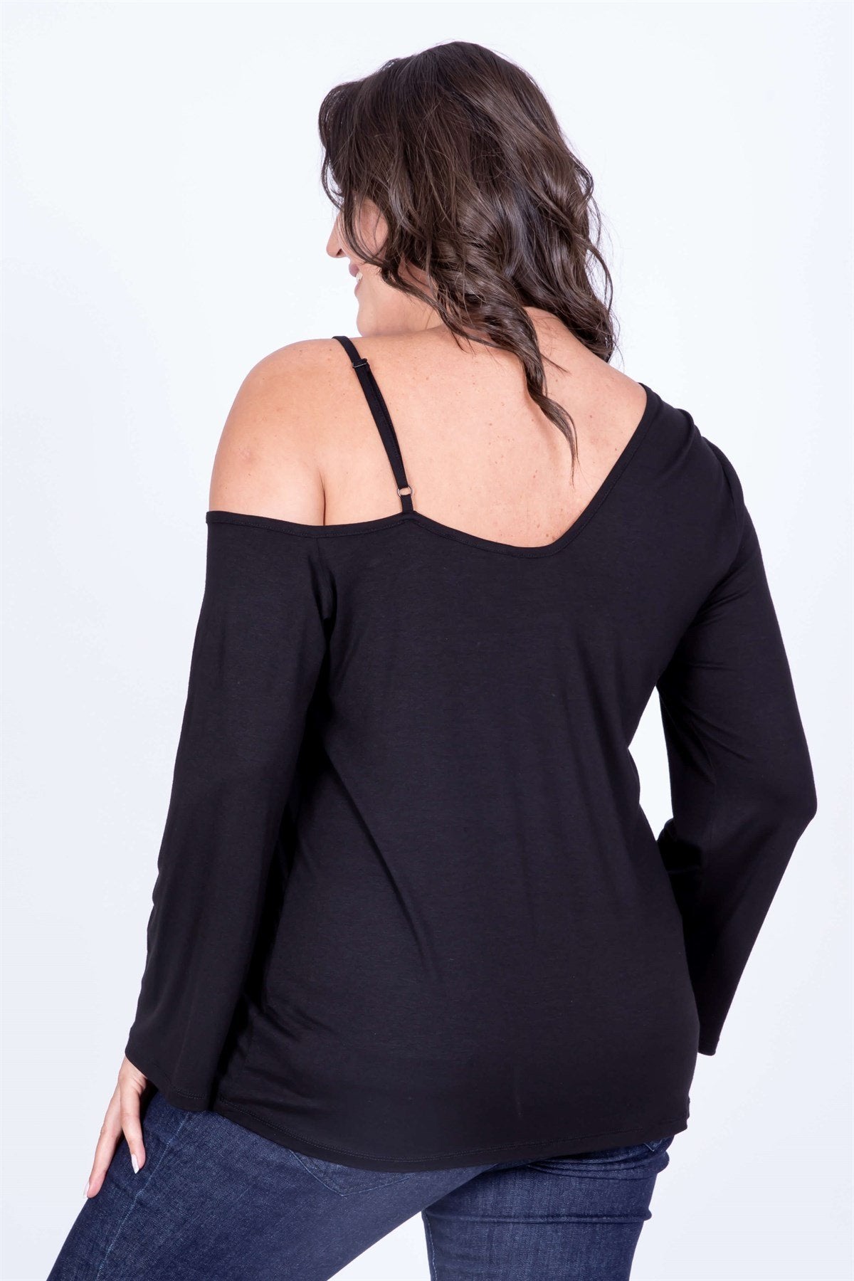 Dantel Detaylı Tek Omuz Bluz