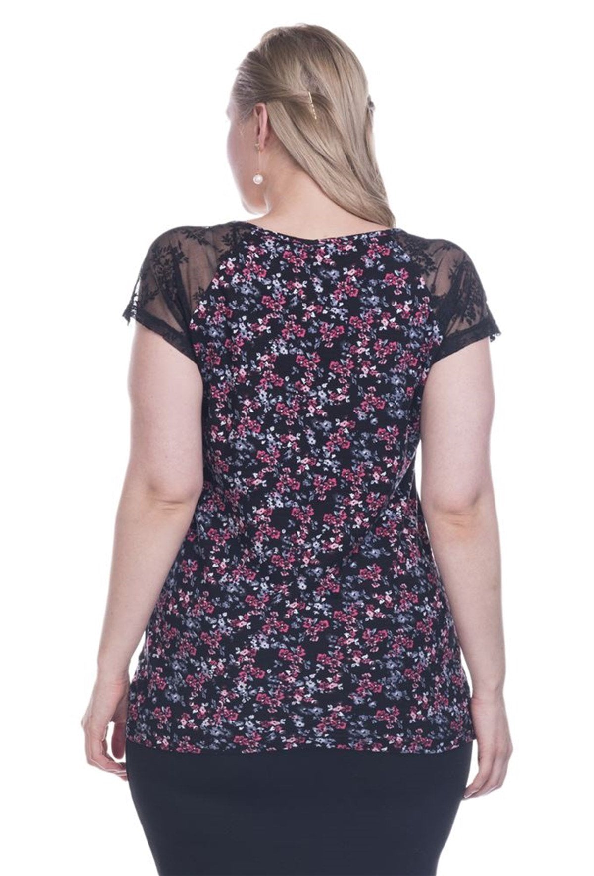 Dantelli Kısa Kol Tişört