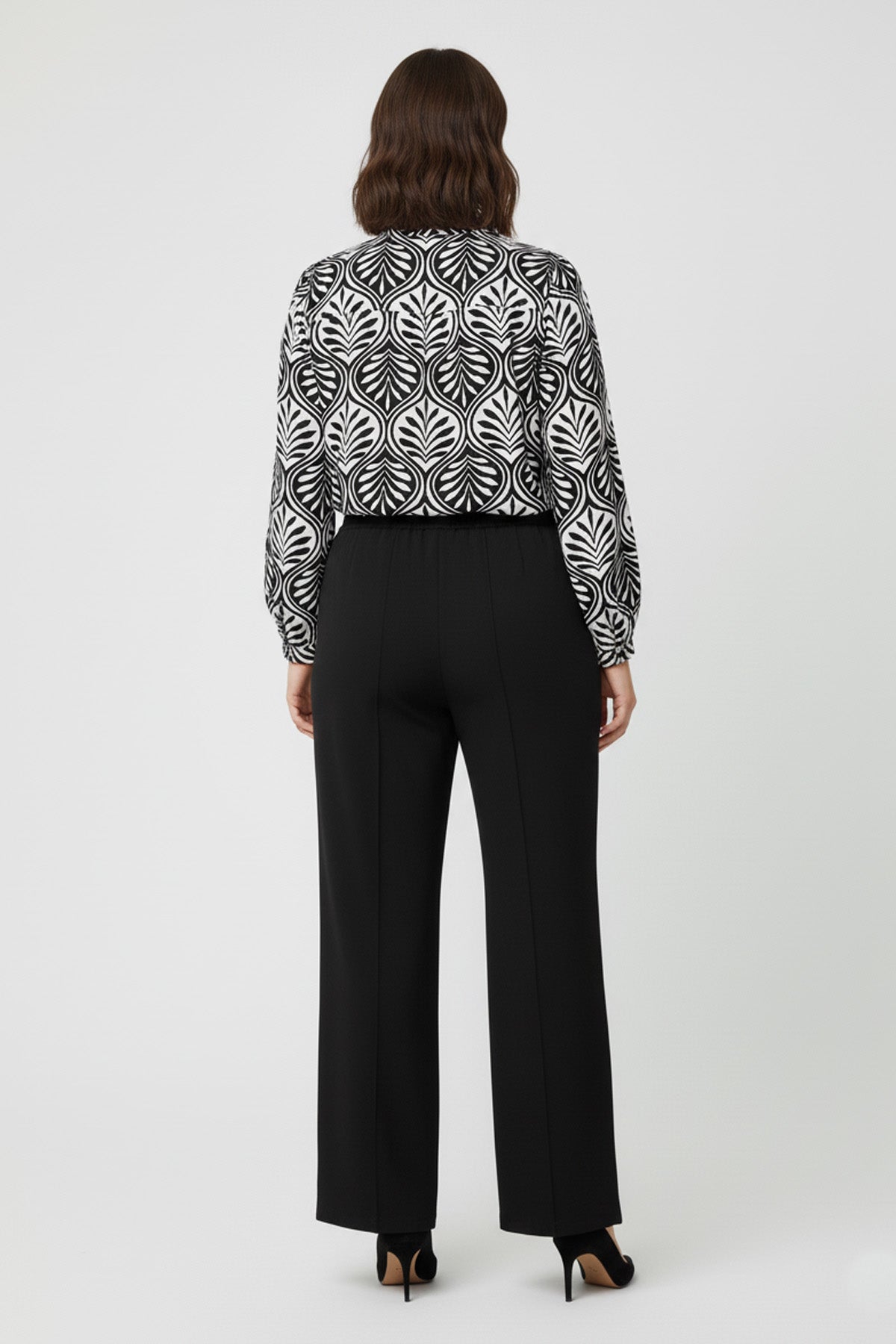 Desenli Bol Kesim Bluz