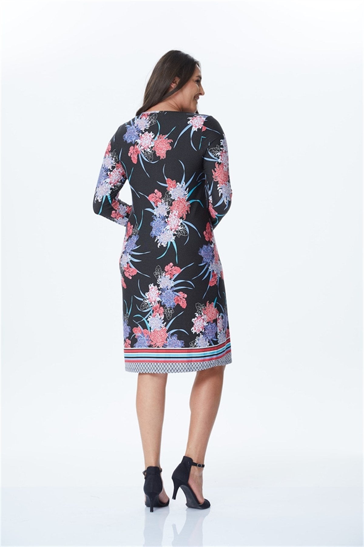 Desenli Örme Elbise