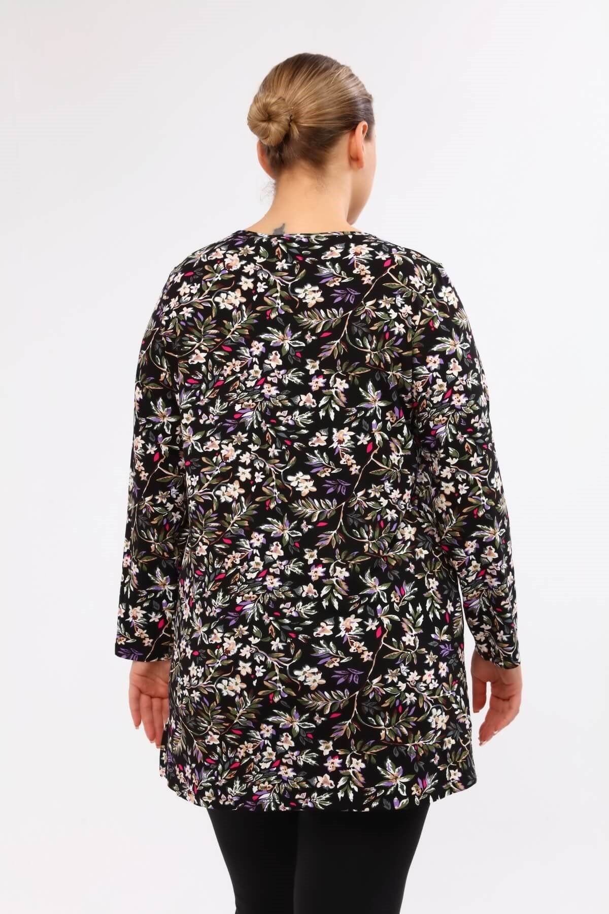 Desenli Penye Tunik Takım