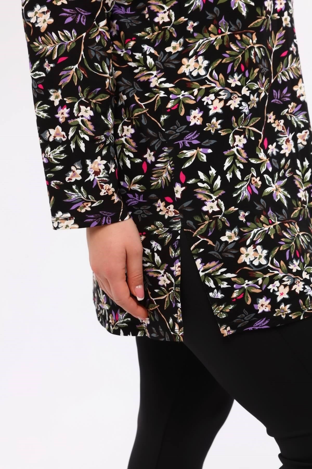 Desenli Penye Tunik Takım