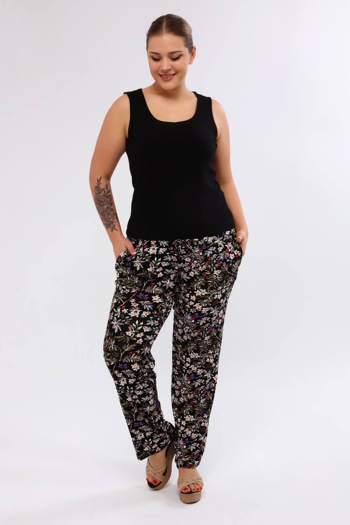 Desenli Penye Tunik Takım