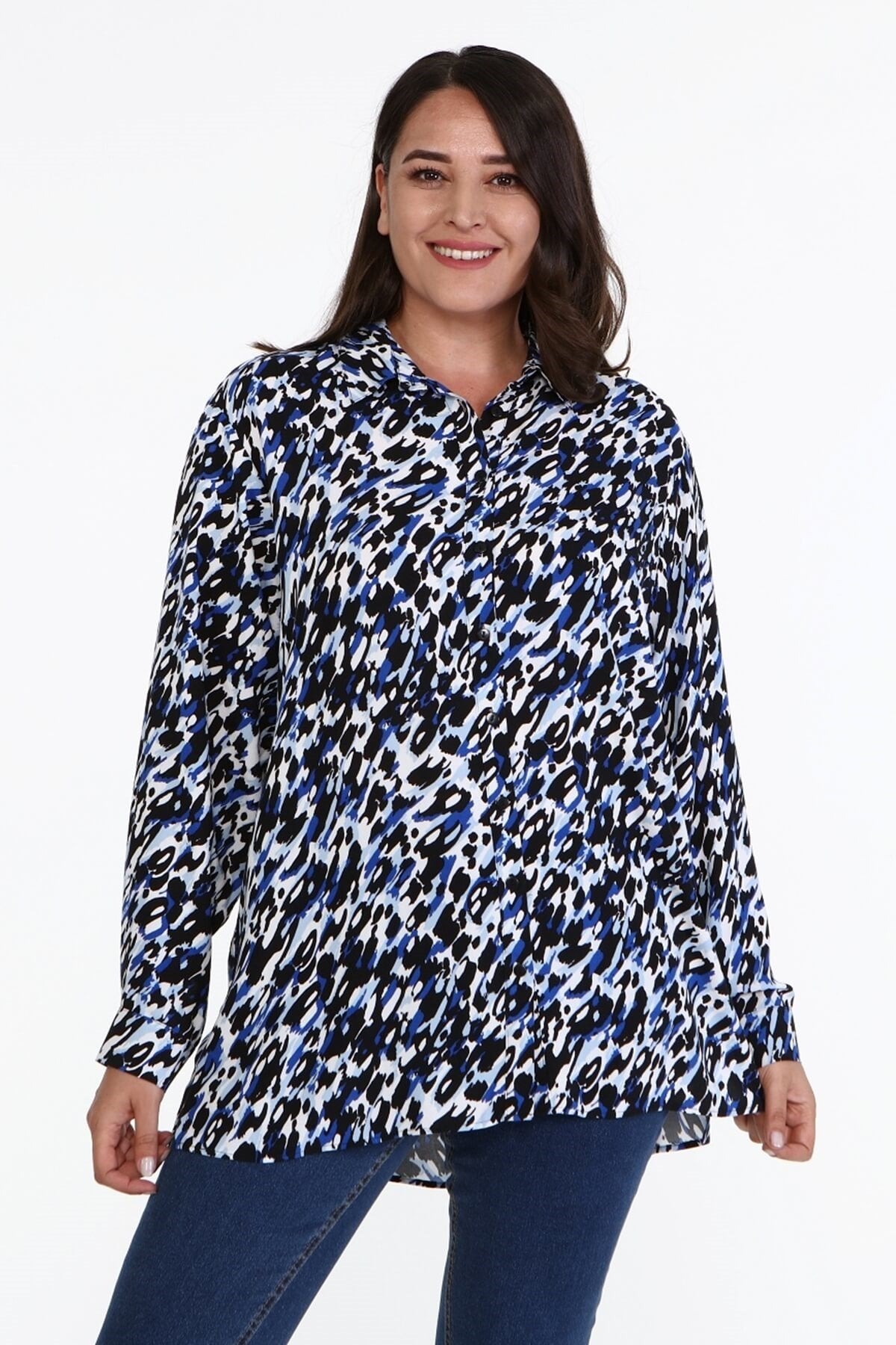 Desenli Uzun Kollu Gömlek