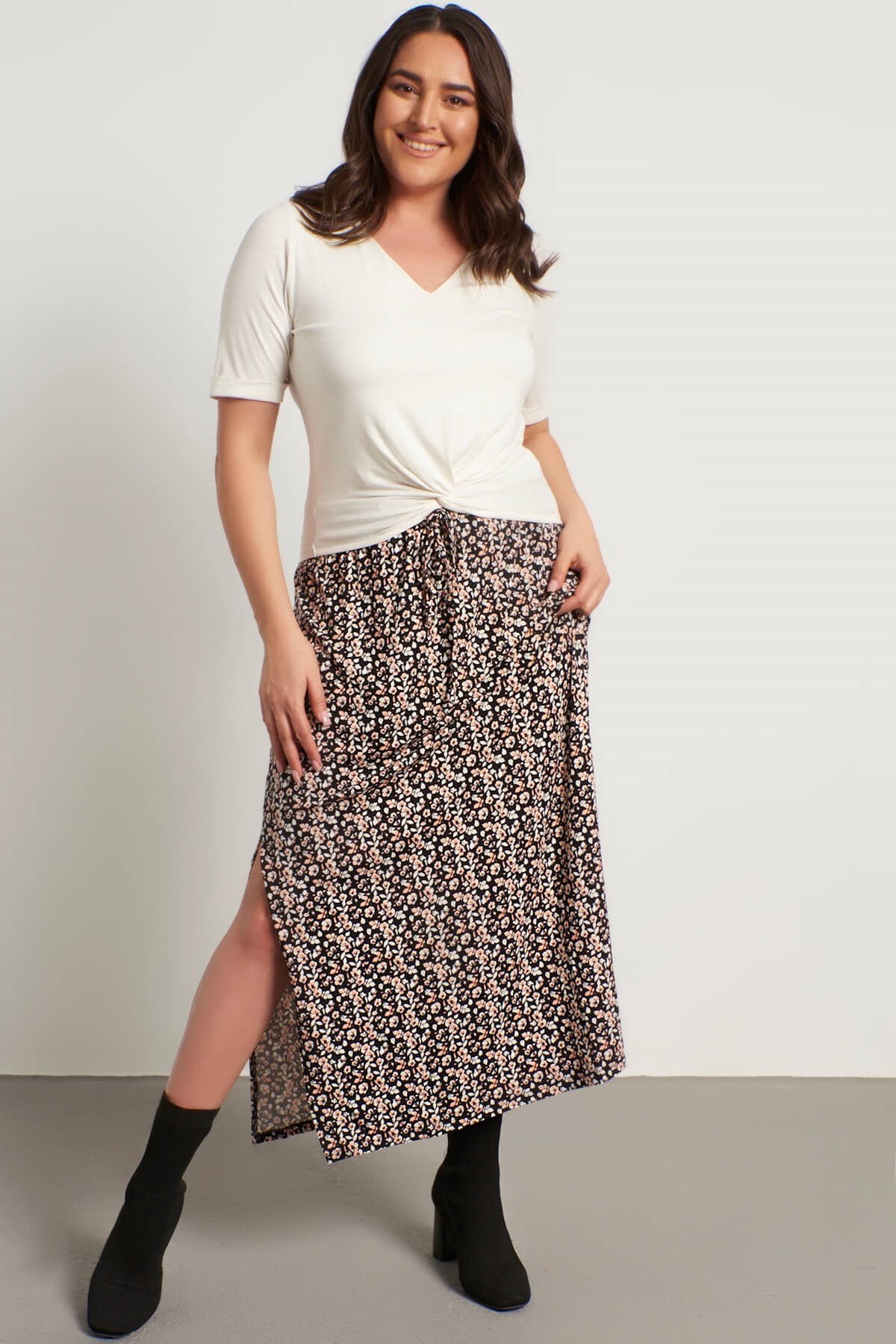 Düğüm Detay Penye Crop Bluz