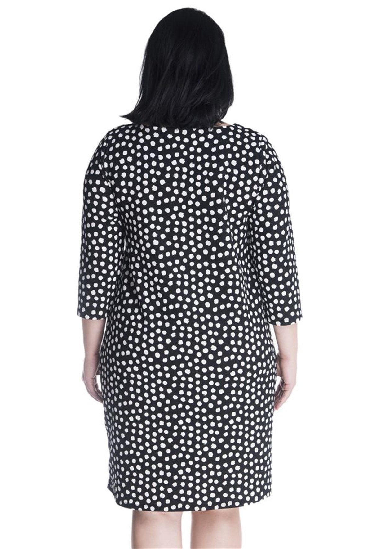 Düz Kesim 3/4 Örme Elbise