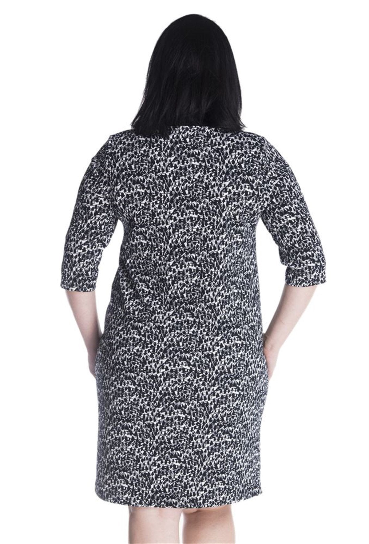 Düz Kesim 3/4 Örme Elbise