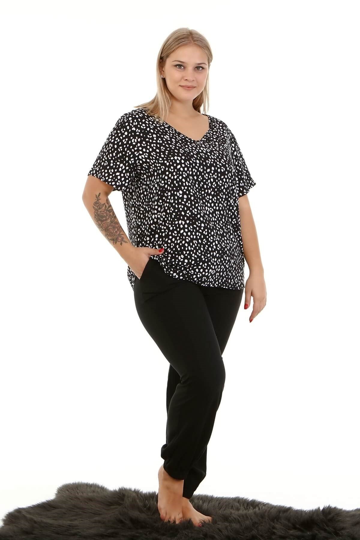 Ev Rahatlığı Paçası Lastikli Pijama Takımı