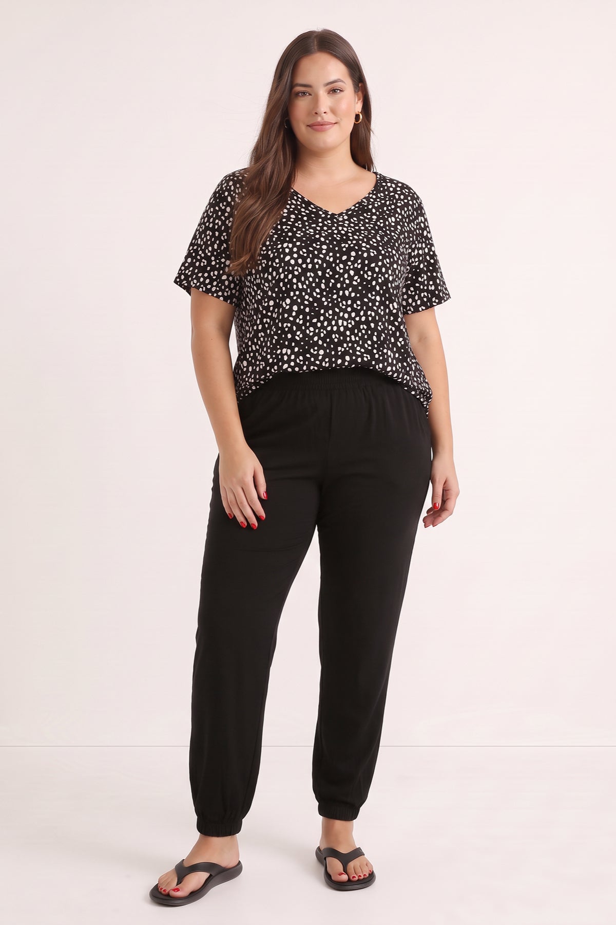 Ev Rahatlığı Paçası Lastikli Pijama Takımı