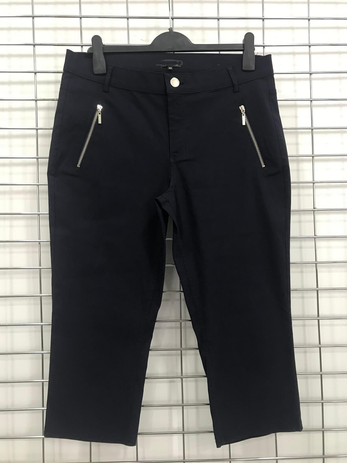 Fermuar Cepli Likralı Kapri Pantolon