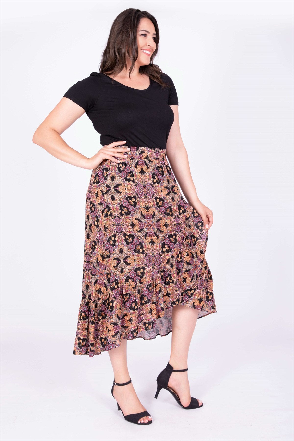 Fırfırlı Uzun Etek