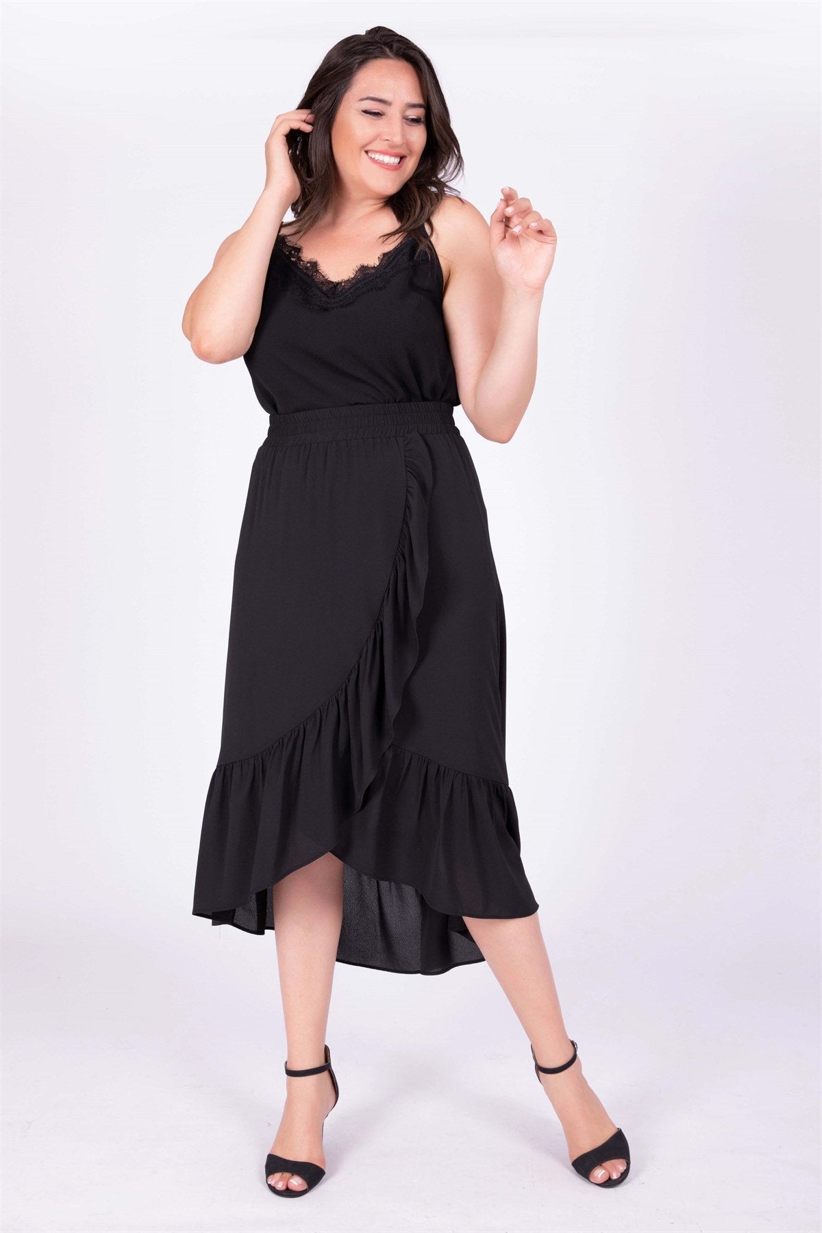 Fırfırlı Uzun Etek