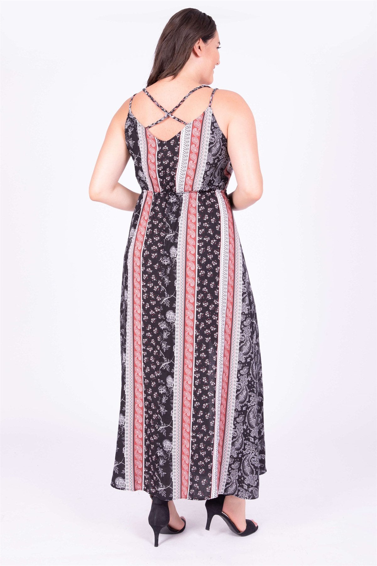 İp Askılı Uzun Elbise