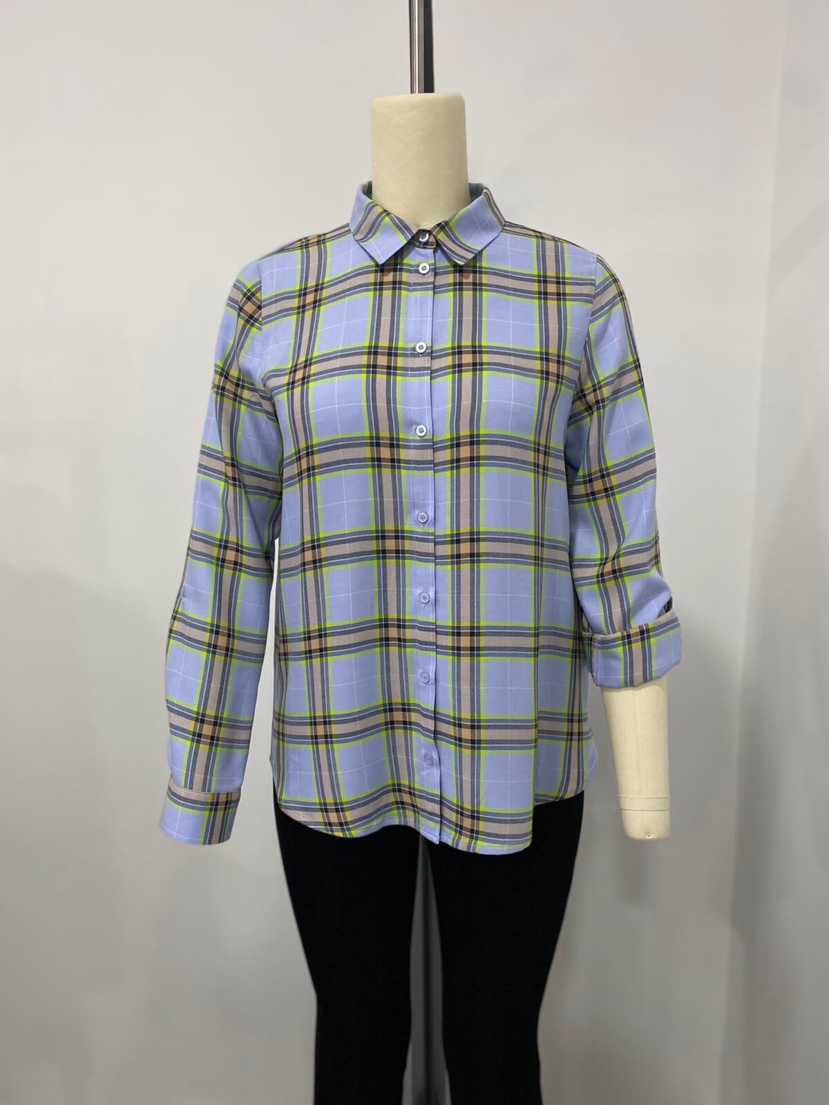 Kareli Uzun Kollu Gömlek