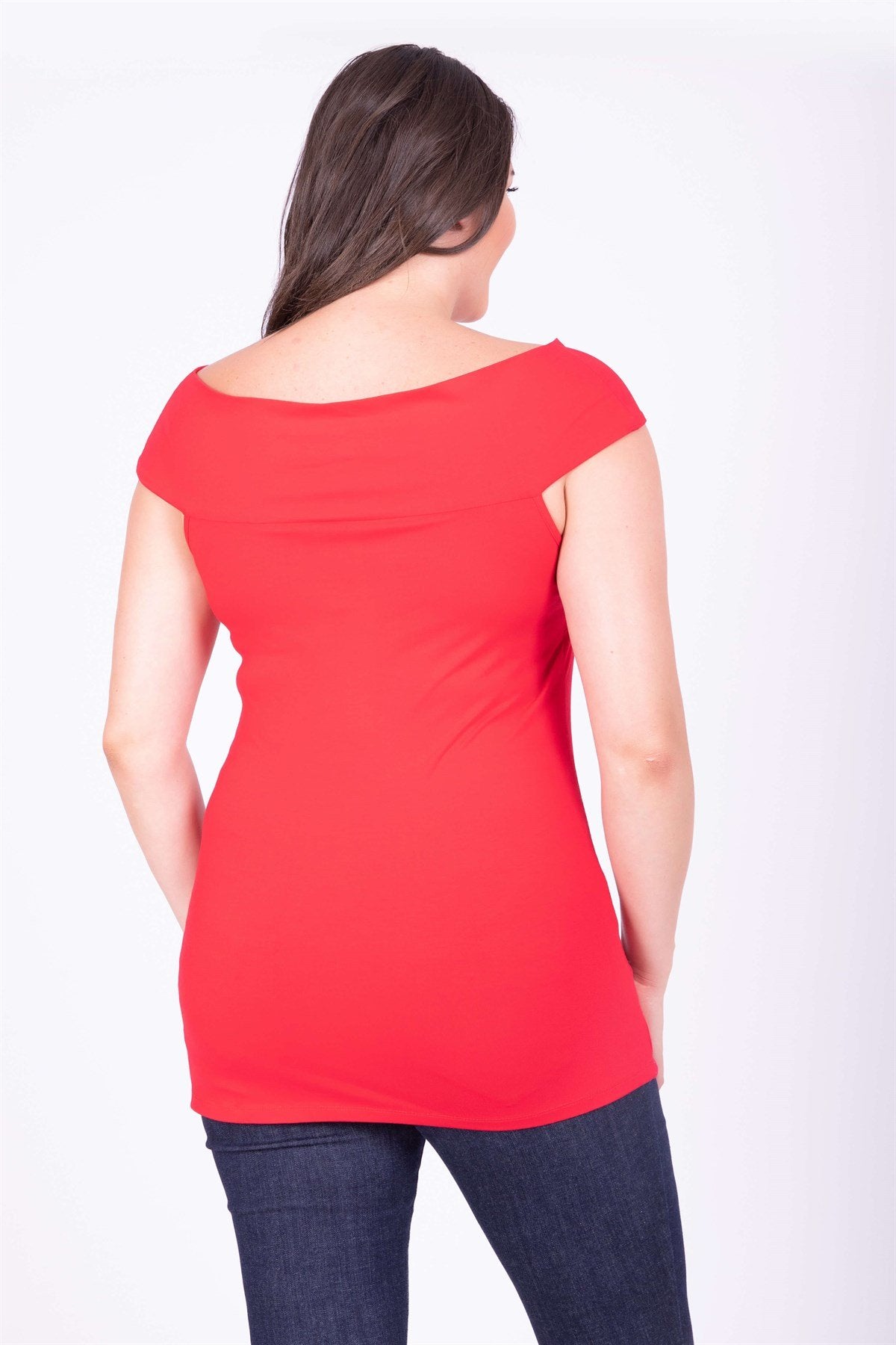 Karmen V Yaka Kolsuz Tişört