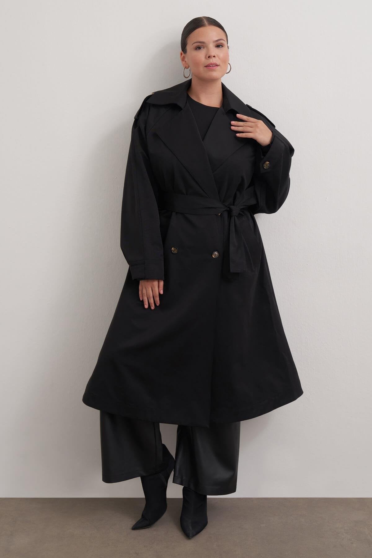 Kemerli Uzun Trençkot