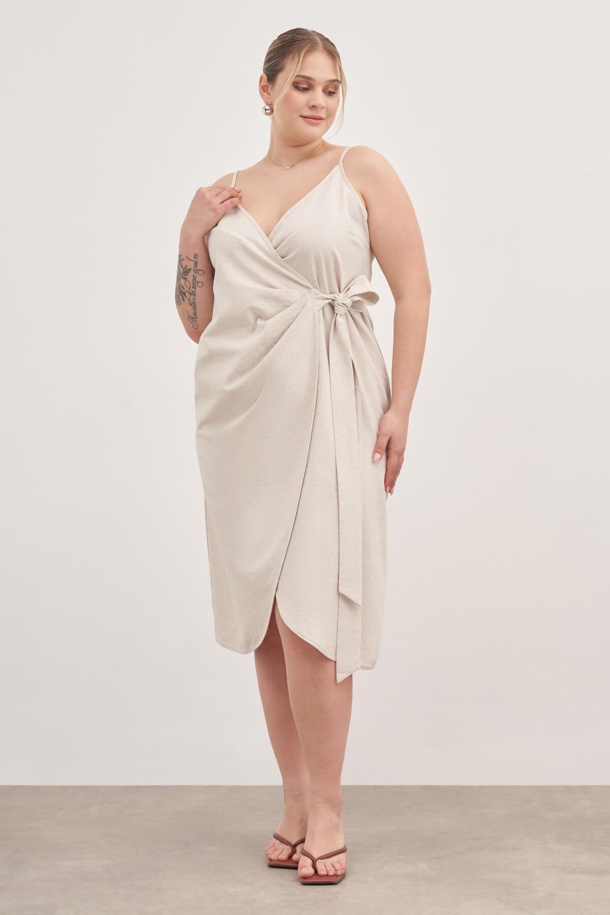 Keten Anvelop Elbise