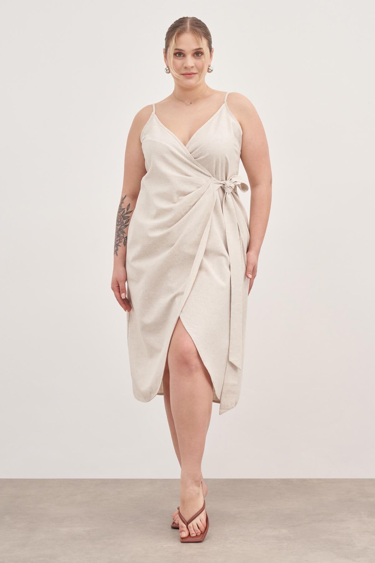 Keten Anvelop Elbise