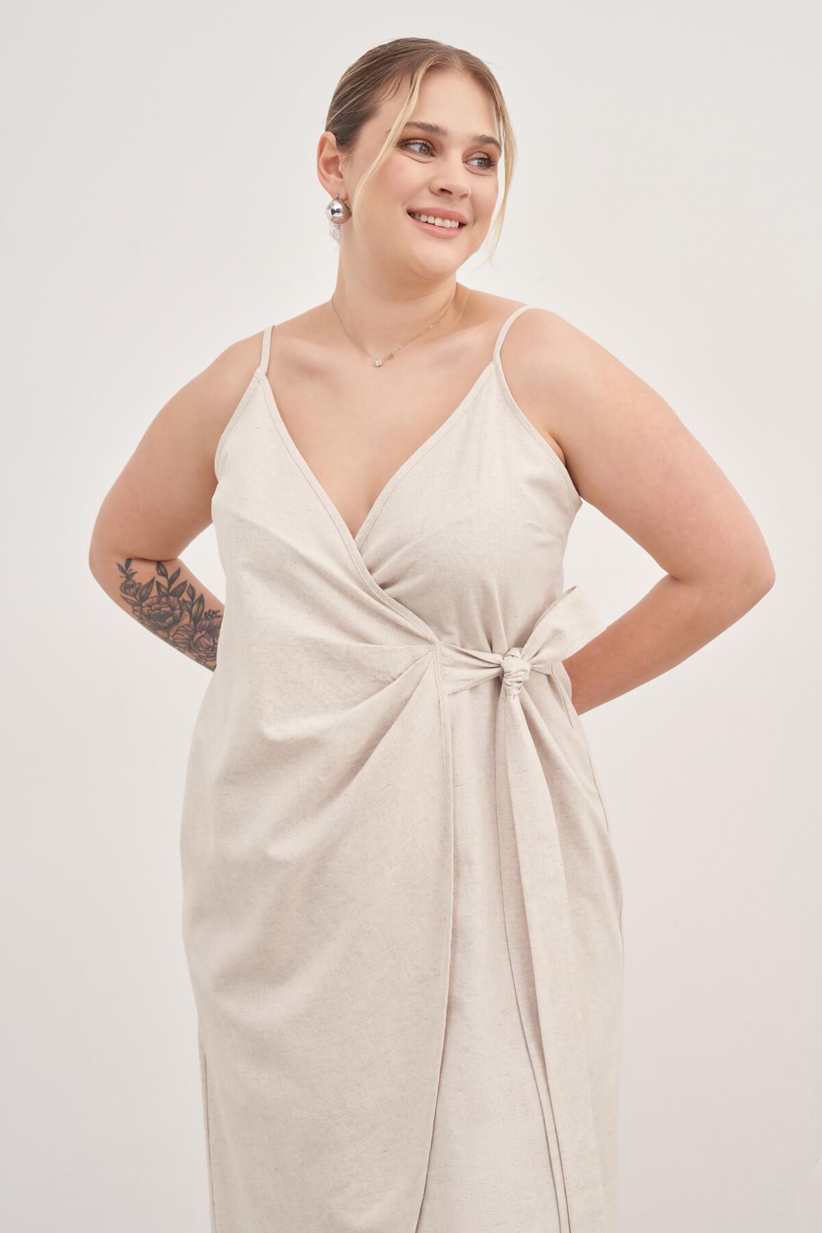 Keten Anvelop Elbise