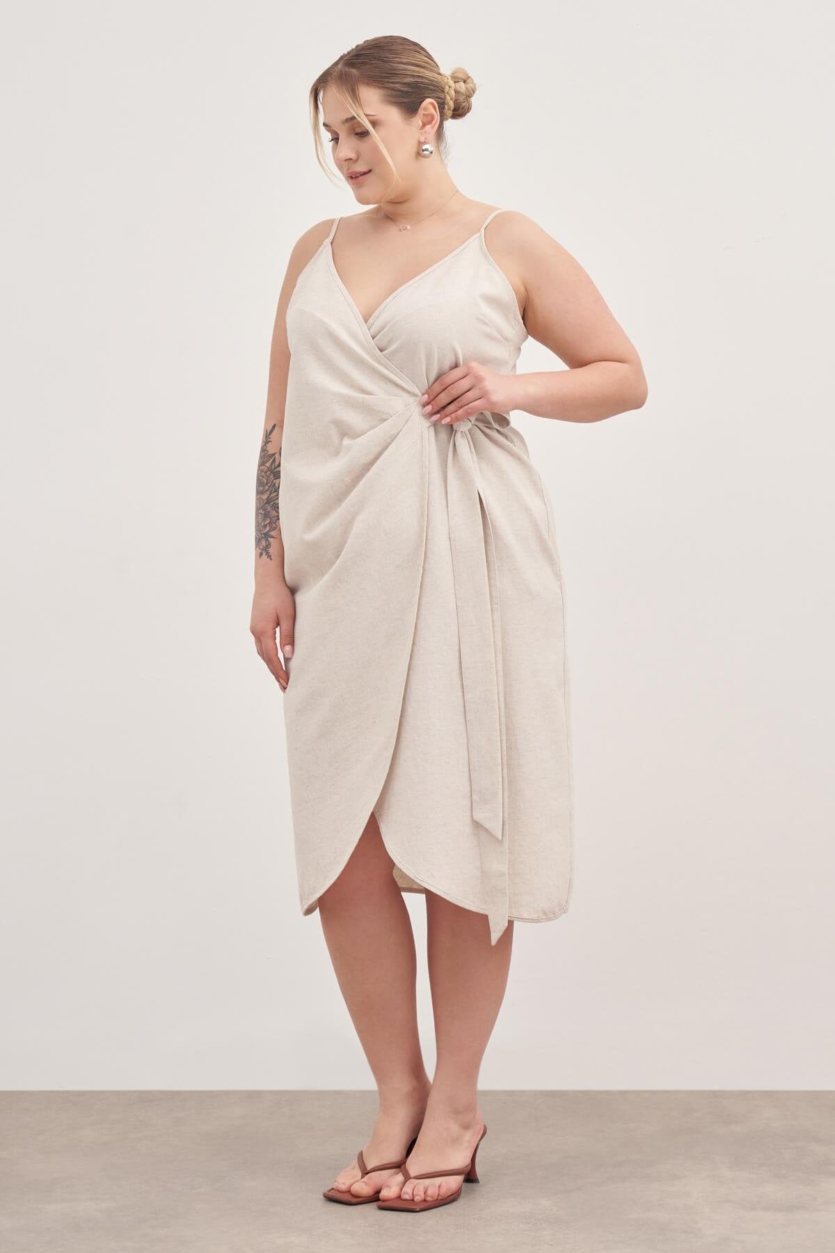 Keten Anvelop Elbise