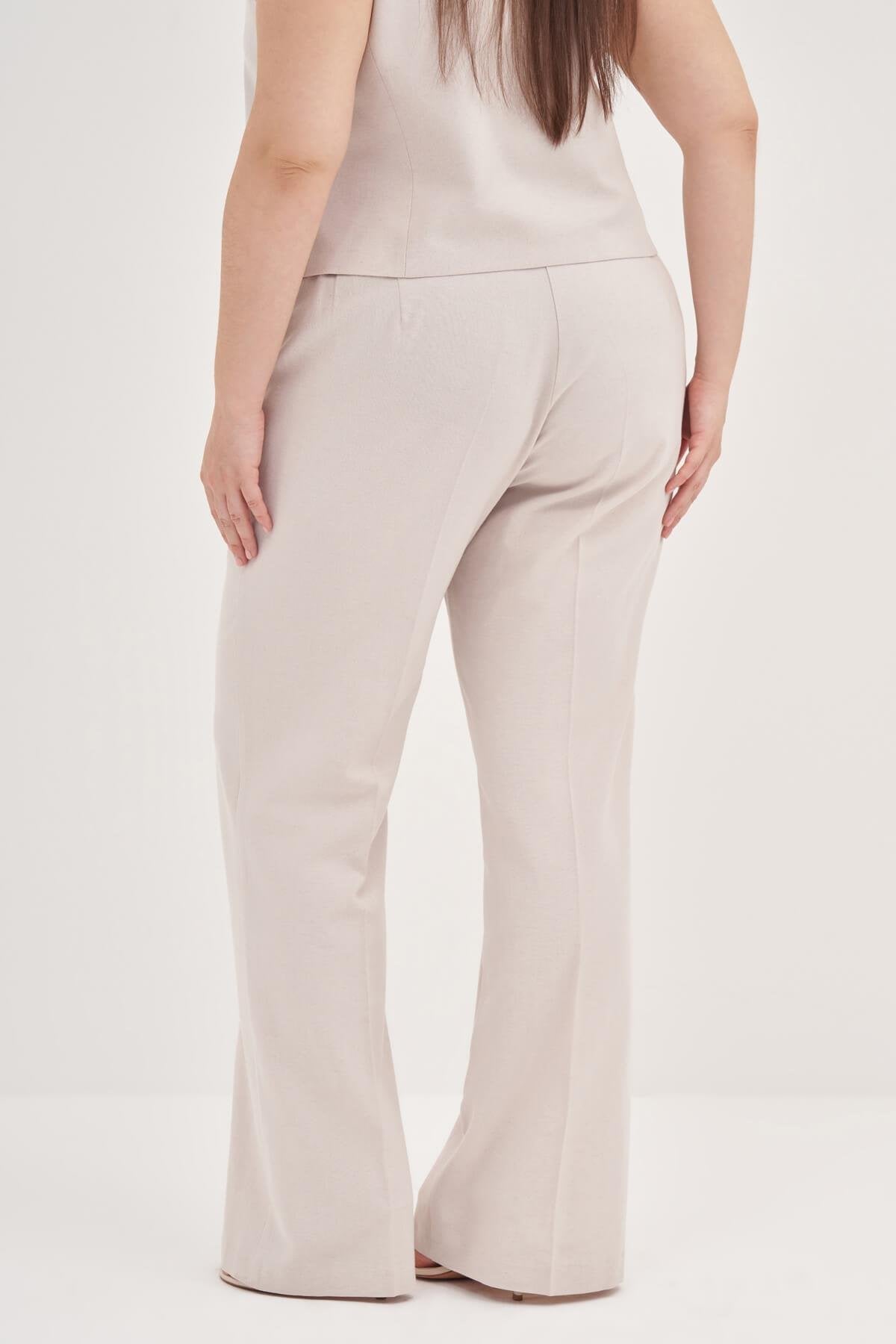 Keten Düz Kesim Klasik Pantolon