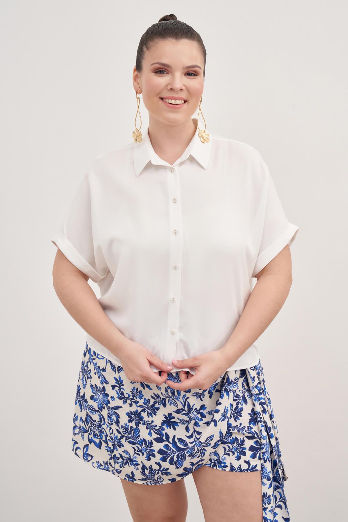 Kısa Kollu Oversize Gömlek