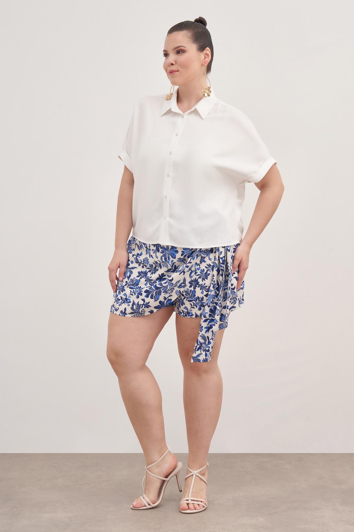 Kısa Kollu Oversize Gömlek