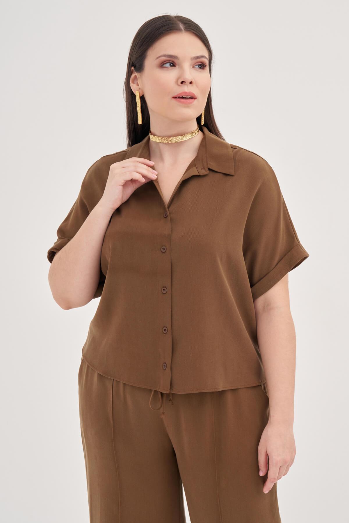 Kısa Kollu Oversize Gömlek