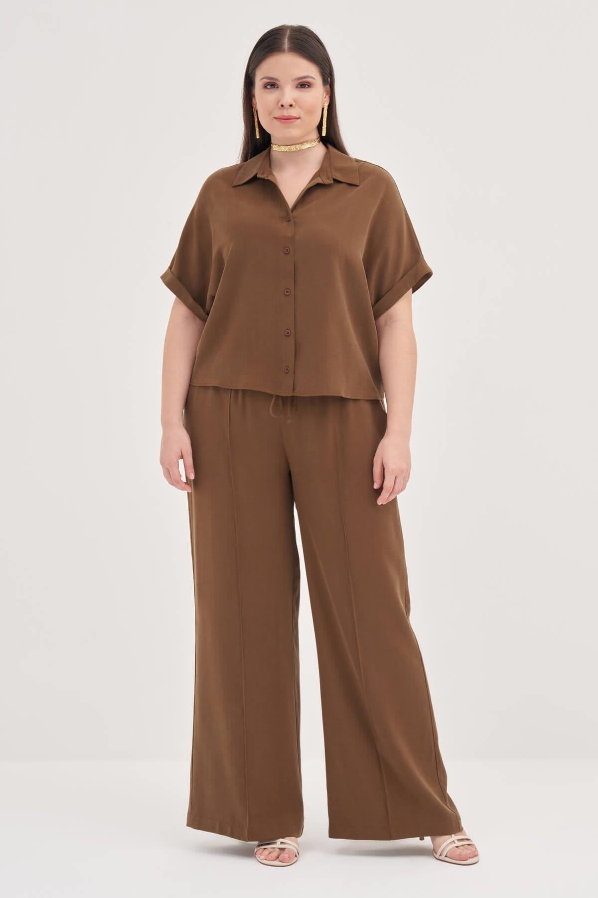 Kısa Kollu Oversize Gömlek