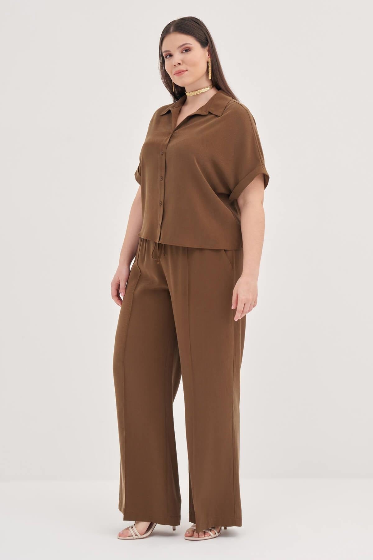 Kısa Kollu Oversize Gömlek