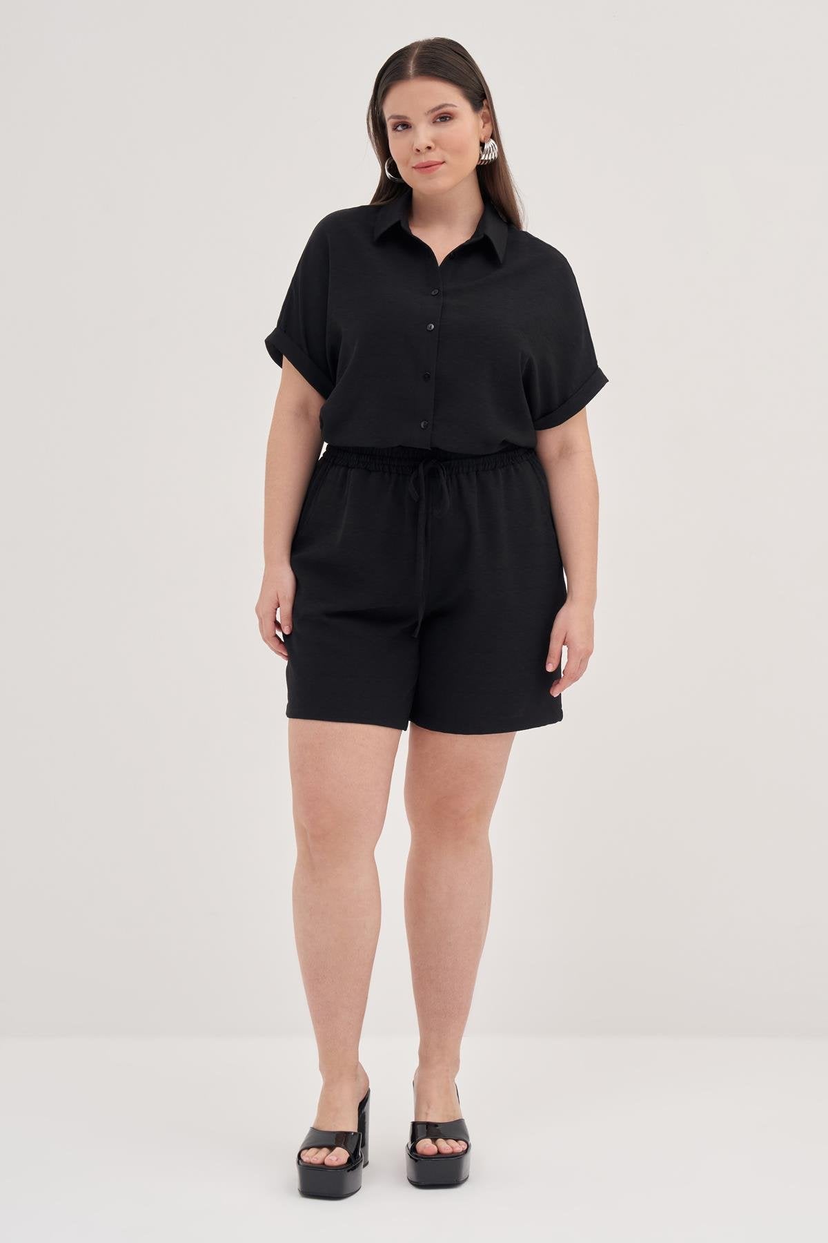 Kısa Kollu Oversıze Gömlek