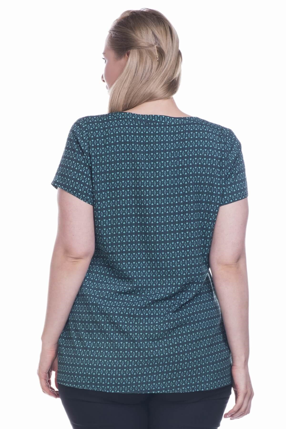 Kısa Kollu V-Yakalı Krep Tişört